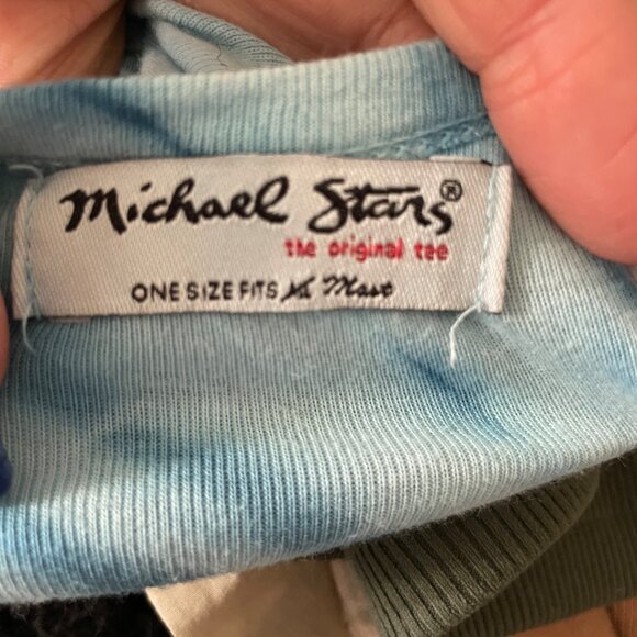 Michael Stars Blue Tie-Dye Sleeveless Casual Dress One Size Fits Most Rayon Blen - Picture 4 of 4